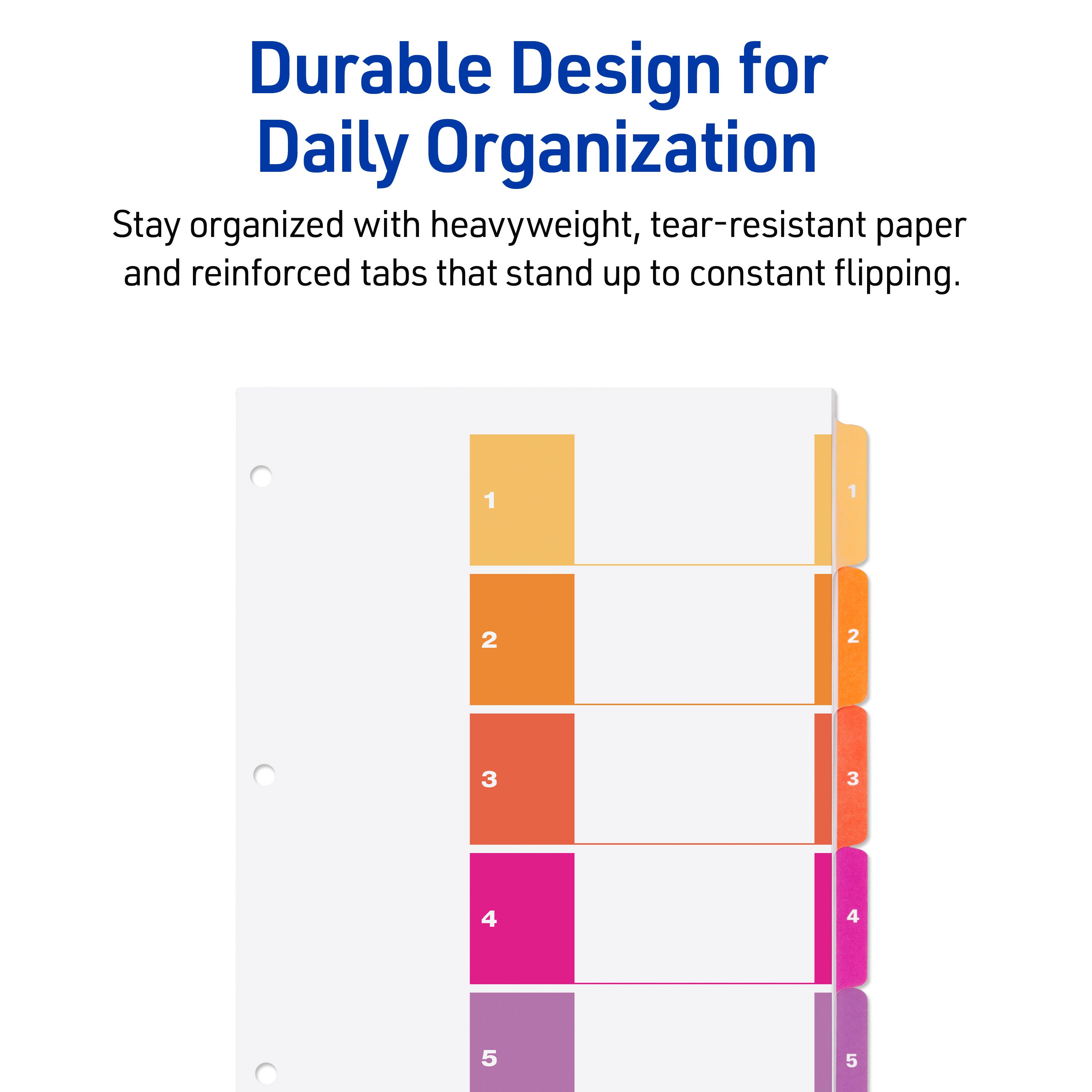 Ready Index® Dividers, 5 Tab Sets, 3 Sets 11070 | Avery